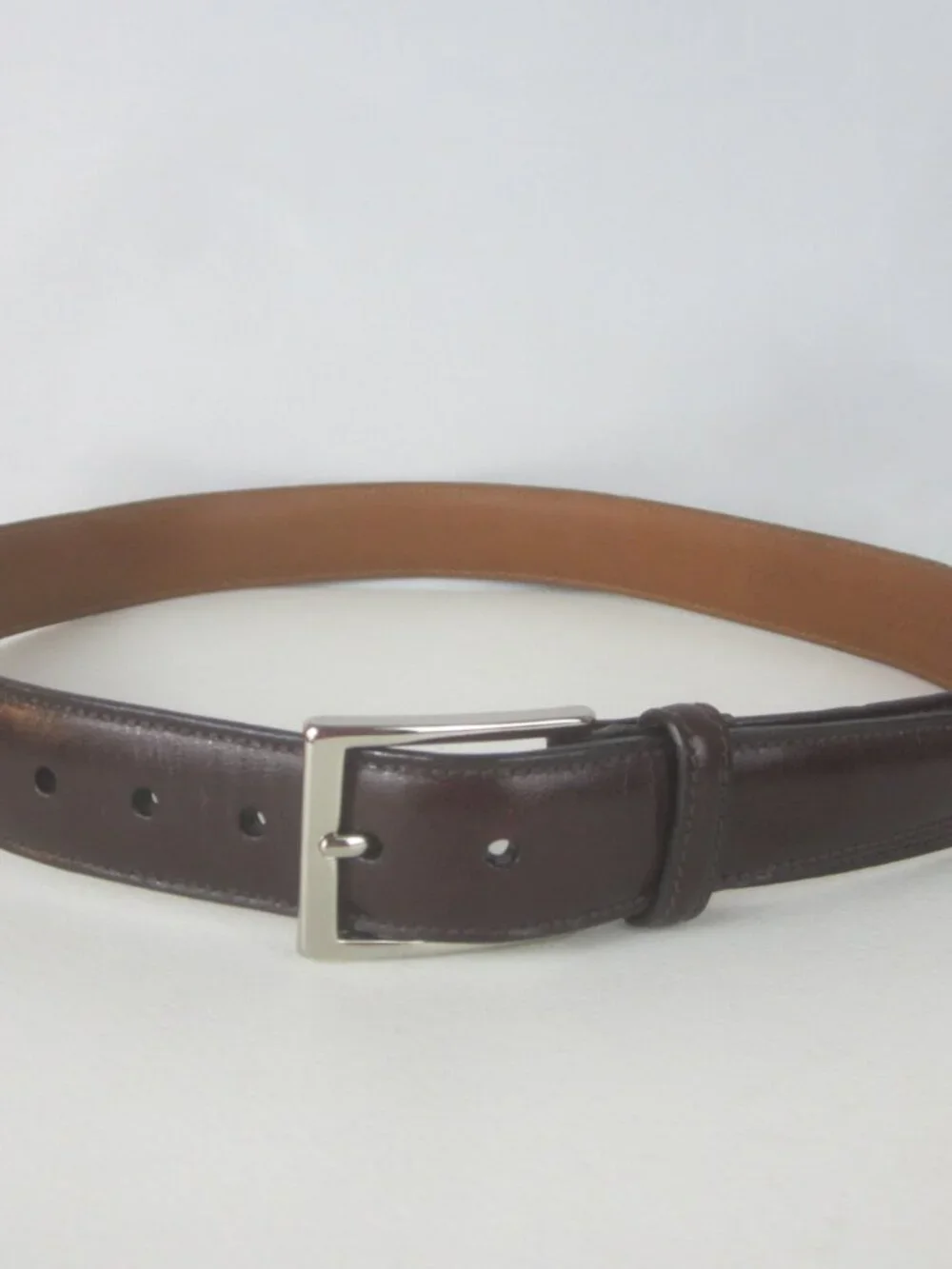 Brooks Brothers Men 30 Brown Leather Dress Belt 71026 Brass Buckle 28 - 30 USA